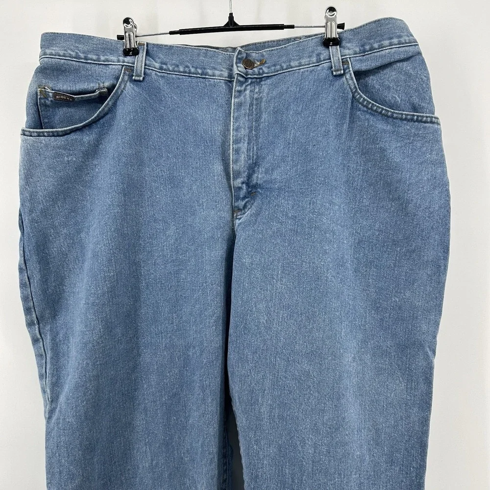 Riders by Lee Womens 24W High Rise Relaxed‎ Fit Medium Wash Jeans Americana Vtg